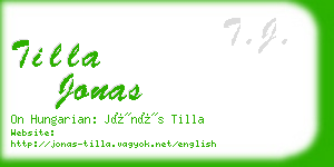 tilla jonas business card